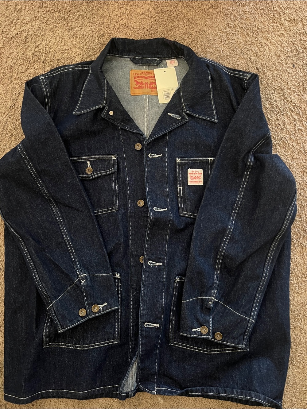 NWT Levi's Dark Blue Denim Chore Jacket